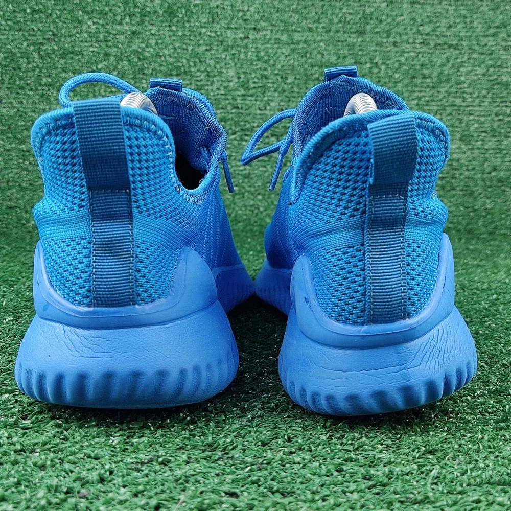 Unbranded Sneakers Womens Size 40 Blue Knit Walking Shoes K1032 Low Top Athletic